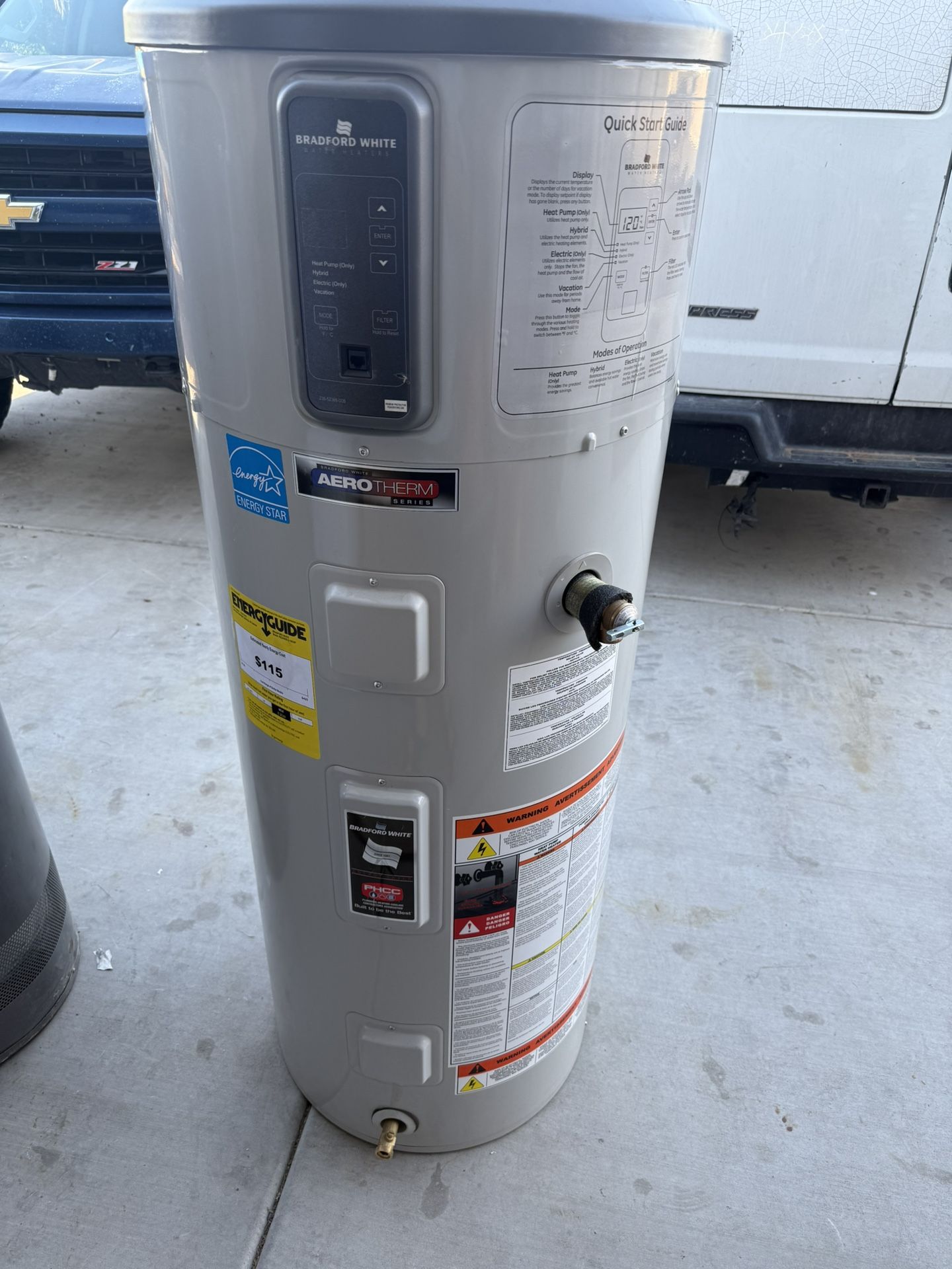 50 Gallon Electric Heat Pump Bradford White Water Heater
