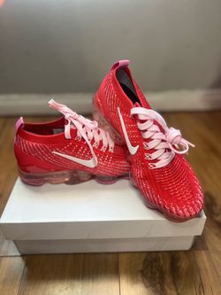 Nike Air VaporMax Flyknit 3 Track Red Pink Women’s Size 6 CU4756-600