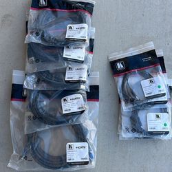 Assorted HDMI And 2.5 Mm Cables 
