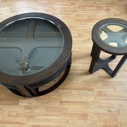 Coffee Table With Seats & End Table