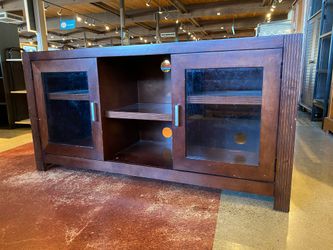 MARTIN HOME FURNISHINGS 60″ Wide Media Console with Glass Doors