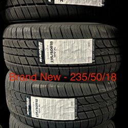 (4) - 235/50/18 Radar Dimax AS-8 Tires