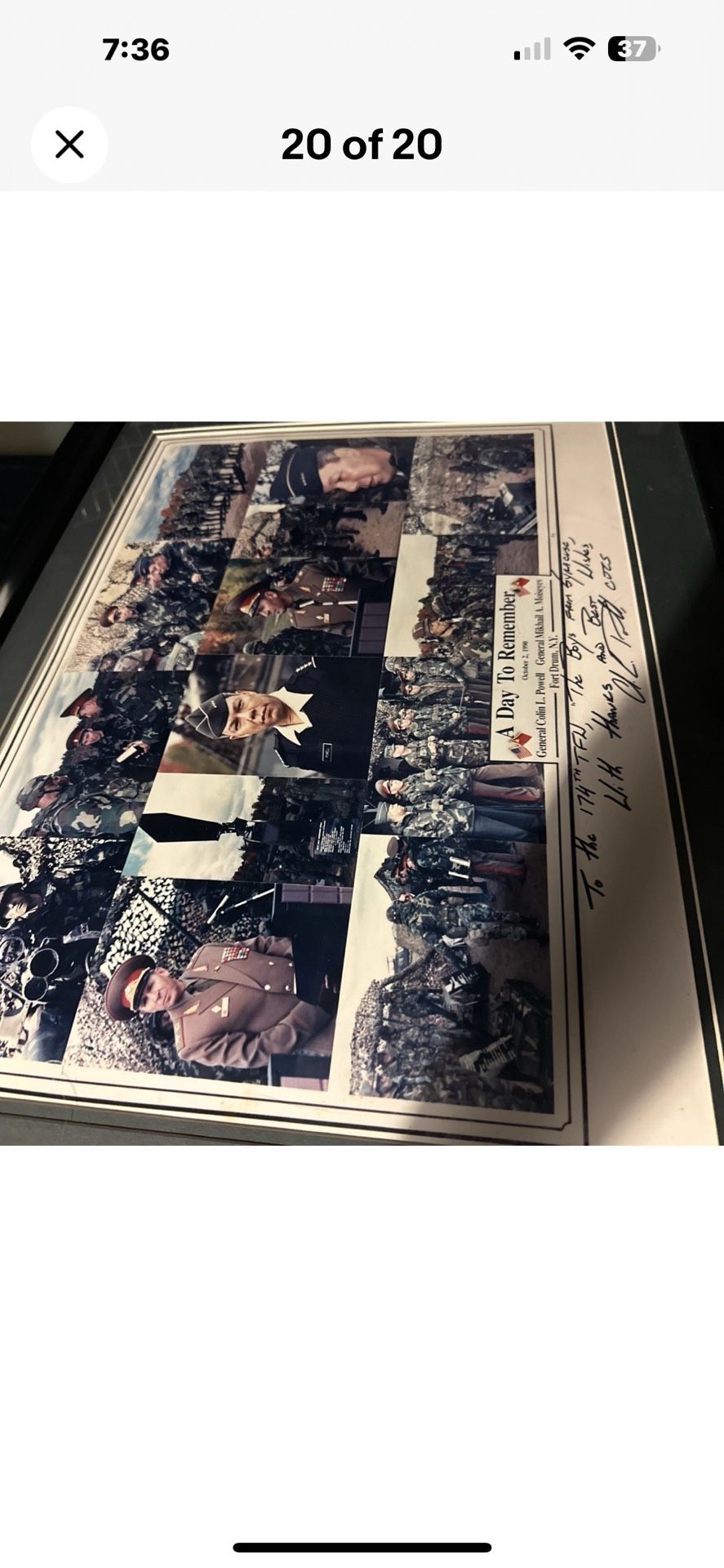 Signed Framed Print “A Day to Remember” by General Colin Powell