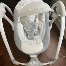 2-in-1 Portable Baby Swing & Infant Seat with Vibrations, Music- Swell (Unisex)