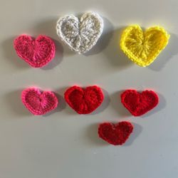 Corazónes  Tejidos  A Ganchillo. $$1.00 Cada Uno