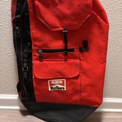 Marlboro Unlimited Drawstring Red Duffel Shoulder Bag Backpack LRG Vintage 90’s