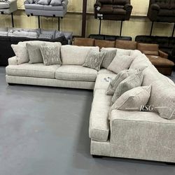 Rawcliffe L Shaped Modular Oversized Sectional Couch W Reversible Cushions 🔥 Color Options 