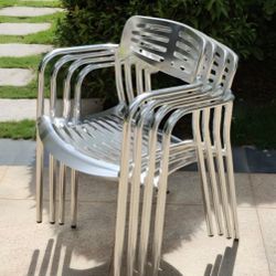 Litfad ®️ Aluminum Stacking Outdoor/ Patio Chair