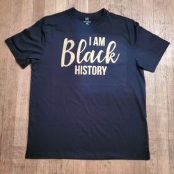 Handmade I Am Black History T-shirt (L)