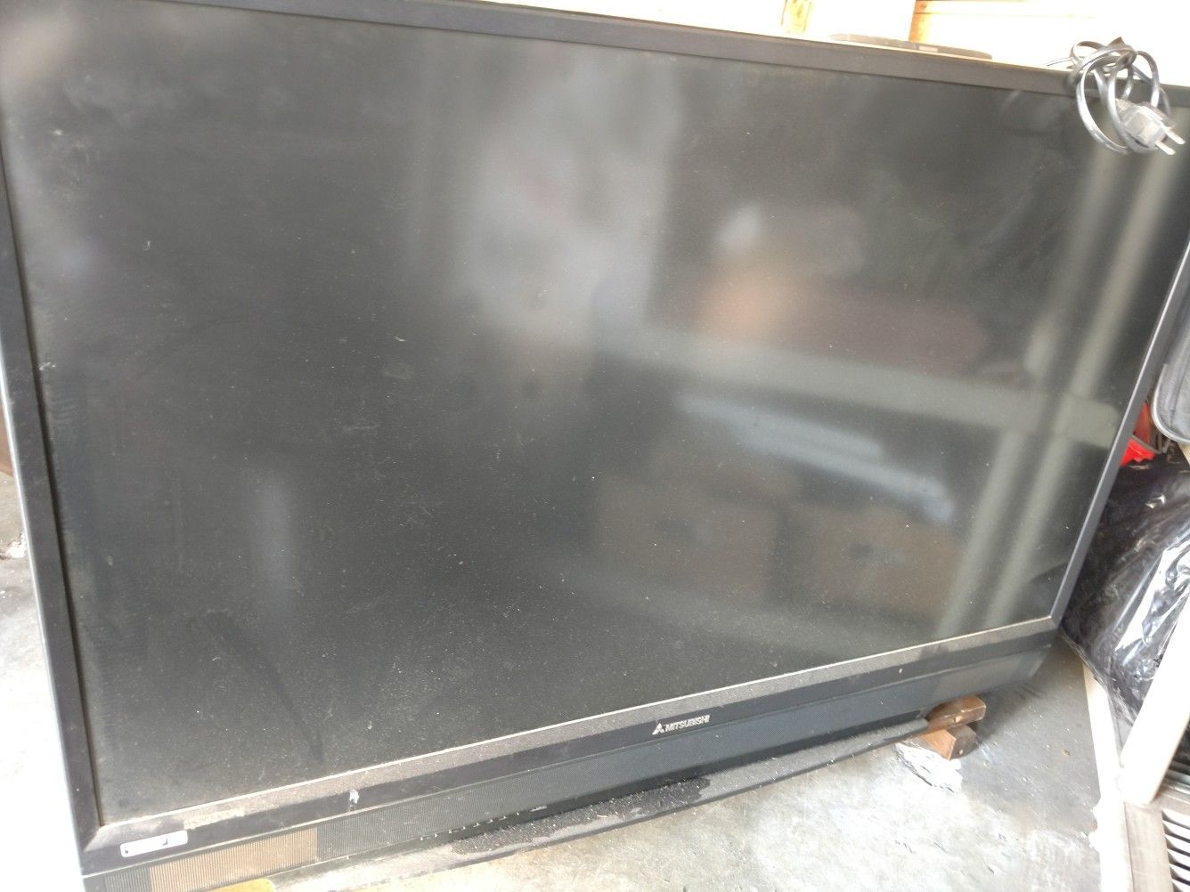 Mitsubishi 52 inch Television with TV stand
