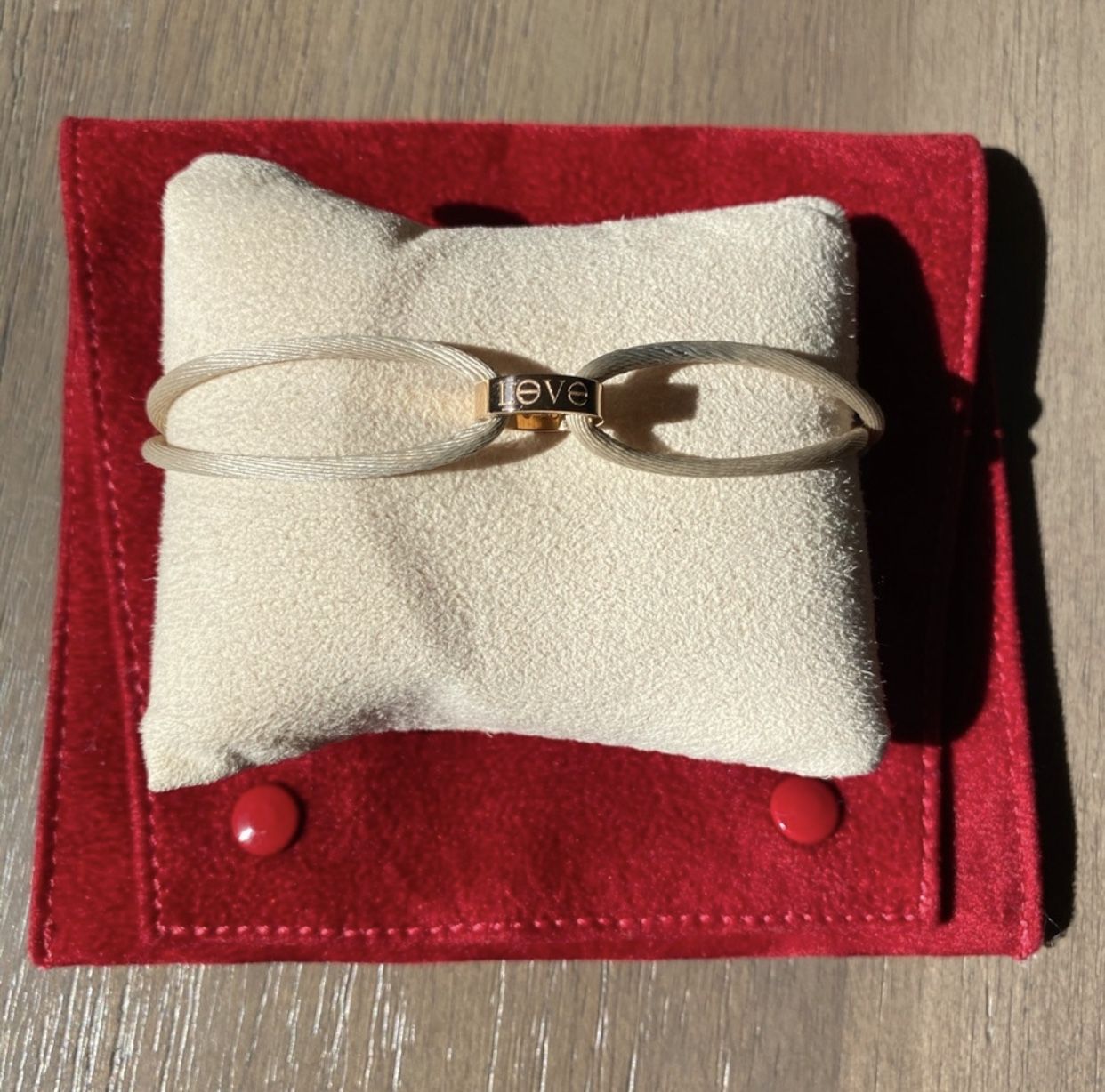 RARE Authentic Cartier 18k Rose Gold Charity Cord Bracelet.