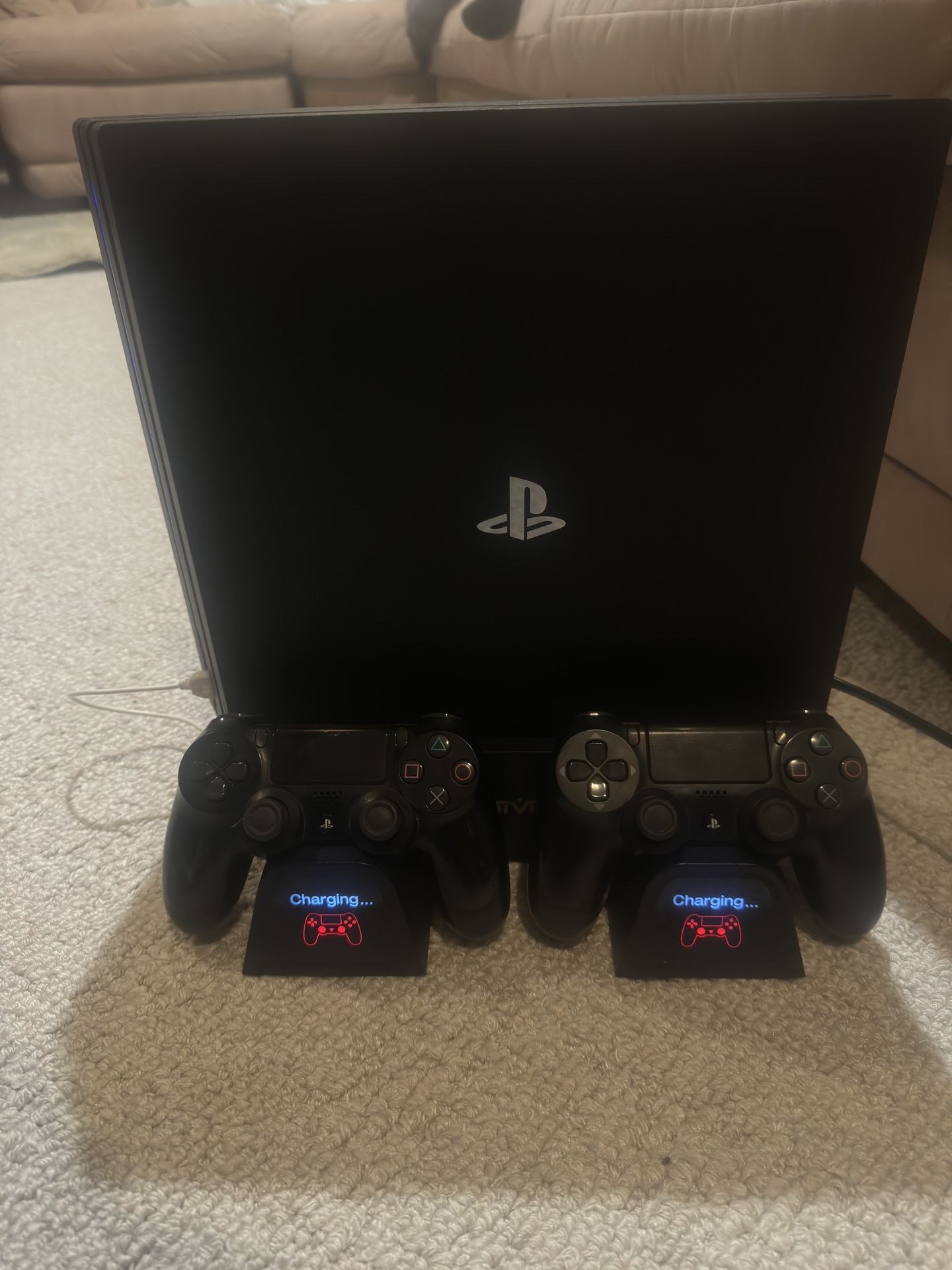 Sony PlayStation 4 Pro 1TB ,With Game, Cooling Station And 2 Controller