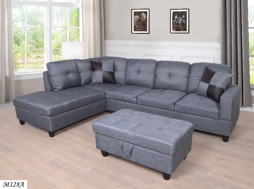 🔥New! Urban grey sofa chaise sectional set