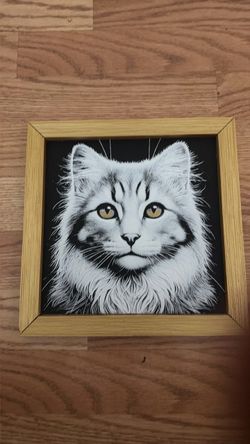 Framed Cat Portrait Wall Art