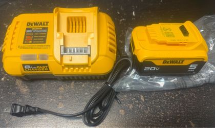 Dewalt fast Charger and. 5.0 battery.
