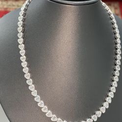 925 Silver With Moissanite Diamond Necklace 