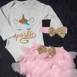Unicorn Tutu Outfit 9-12mo