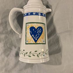 Thermos Coffee Pitcher - Carafe - Blue Heart - Coffee Server - Thermique - Thermal - Pitcher Thumbnail