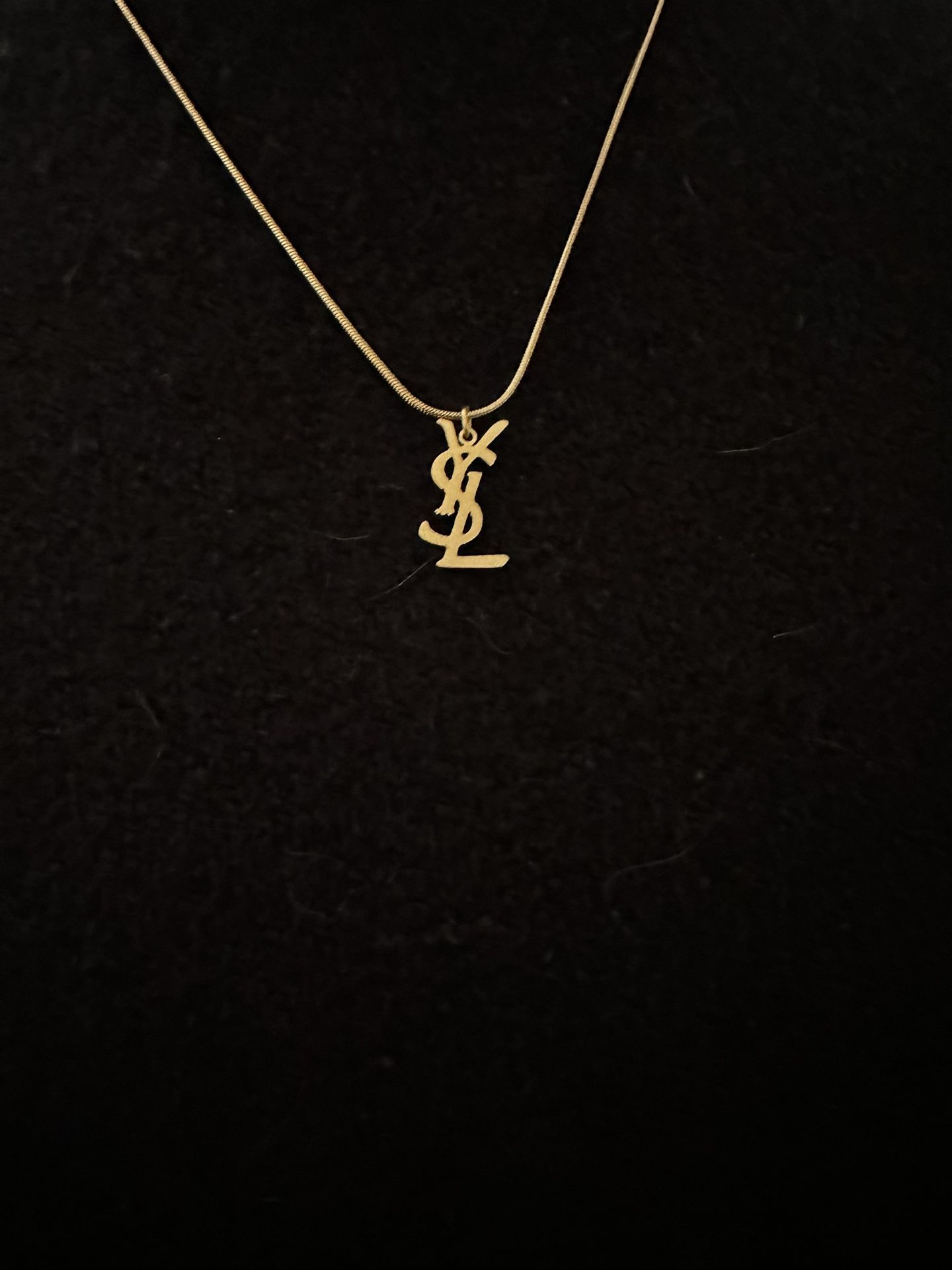 YSL  pendant necklace in polished gold