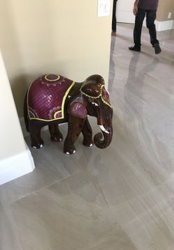 Hand carved elephant