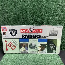 NOS Raiders Monopoly Game Collectors Edition NFL New Sealed✅. 