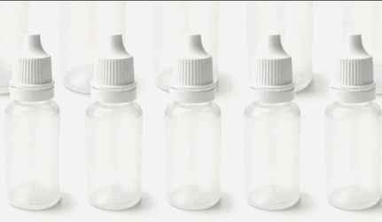 5Pcs Dropper Bottles 10ml Liquid Eye Drop Squeezable Refillable Travel Kit with funnel