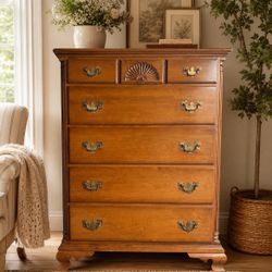 Awesome solid maple wood dresser with original handles