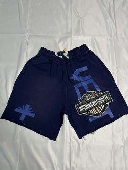 VERTEBRAE BLUE DOUBLE EMBLEM SHORTS ****SIZE LARGE***