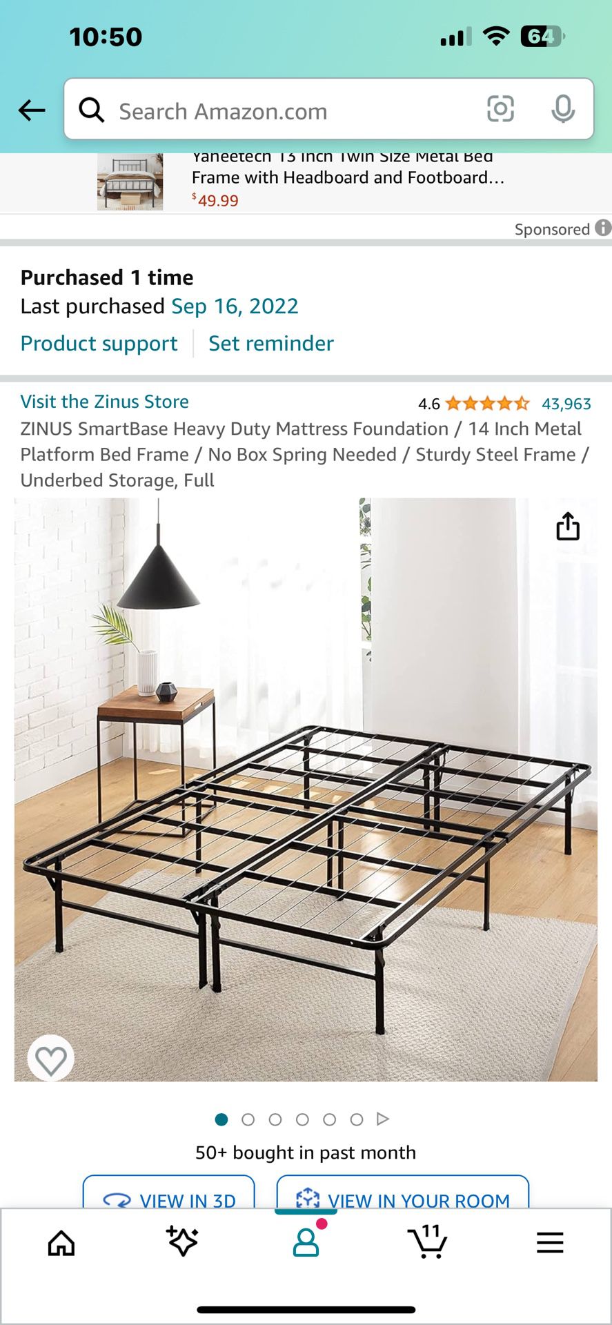 Full Size Platform bed Frame 