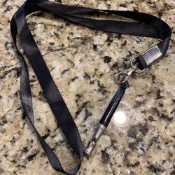 New Metal Dog Training Whistle W/ Cord To Wear Around Your Neck, Makes Sounds That Only The Dog Can Hear