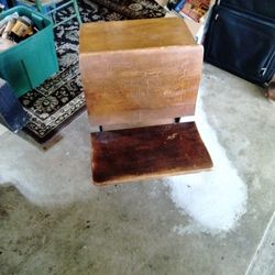 1900s School Desk With Ink Well 