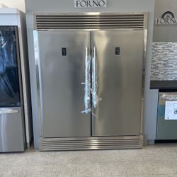 New Side-by-Side Column Refrigerator & Freezer Set with 28 Inch Freezer and 28 Inch Freezer