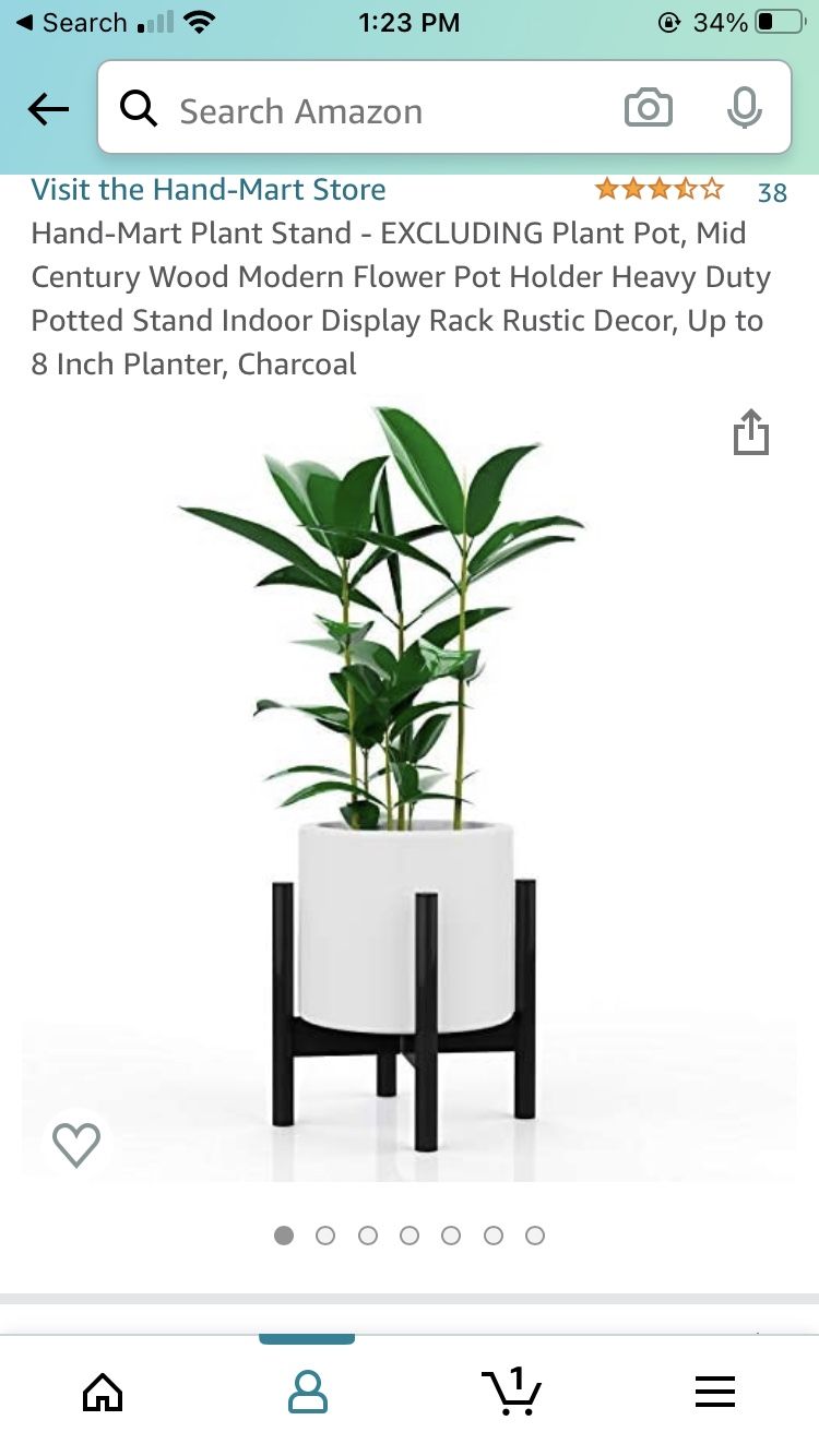 Hand-Mart Plant Stand - EXCLUDING Plant Pot, Mid Century Wood Modern Flower Pot Holder Heavy Duty Potted Stand Indoor Display Rack Rustic Decor, Up to