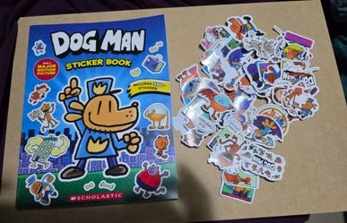 Dog man sticker book & sticker bundle