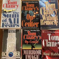 Lot of 6 Tom Clancy Books/Novels