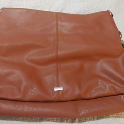 Jewell By Thirty One Faux Leather Brown Purse/ Tote Bag

