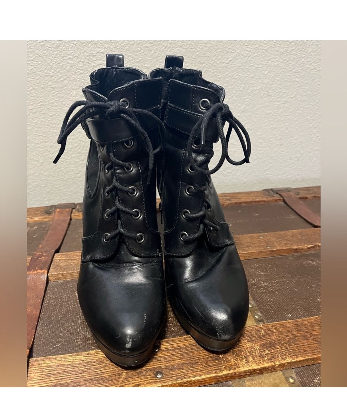 Guess Black High Heel Booties