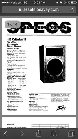 Peavey criterion best sale speakers