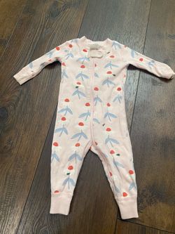 Girls Pink Hanna Anderson sleeper pajamas size 3/6 months #8