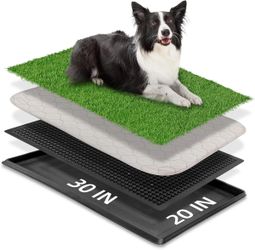 Puppy pee pad, Dog Grass Pad Large Artificial Grass Patch for Dogs Tray Dog Litter Box, NEW
