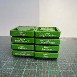 Lot Of 8 Green Sizzix Dies