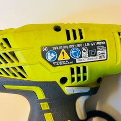 Ryobi D43K Variable Speed 3/8" Compact Drill/Driver Keyless Chuck w/ Tool Bag 