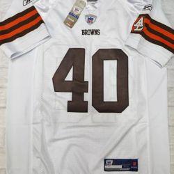 Cleveland Browns Hillis Jersey in White Size 48 ($180)