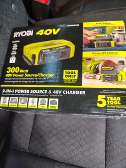 Ryobi 40v 300w power source-charger