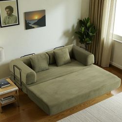 Convertible Corduroy Sofa Bed