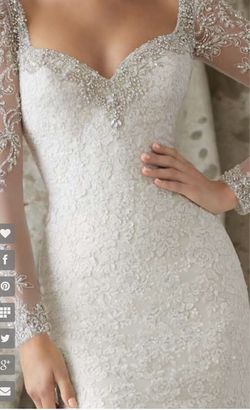 Swarovski Crystal Full Sleeved Gown by Angelina Faccenda by Mori Lee wedding dress
