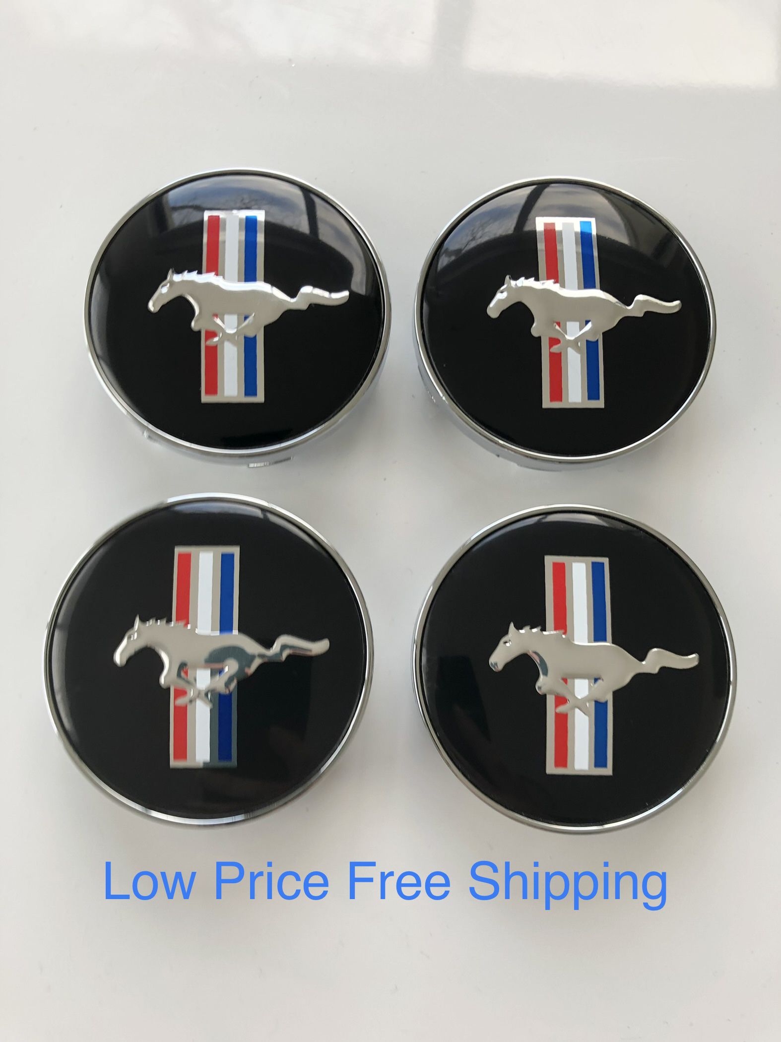 Set Of Wheel Rim Center Caps For Mustang  