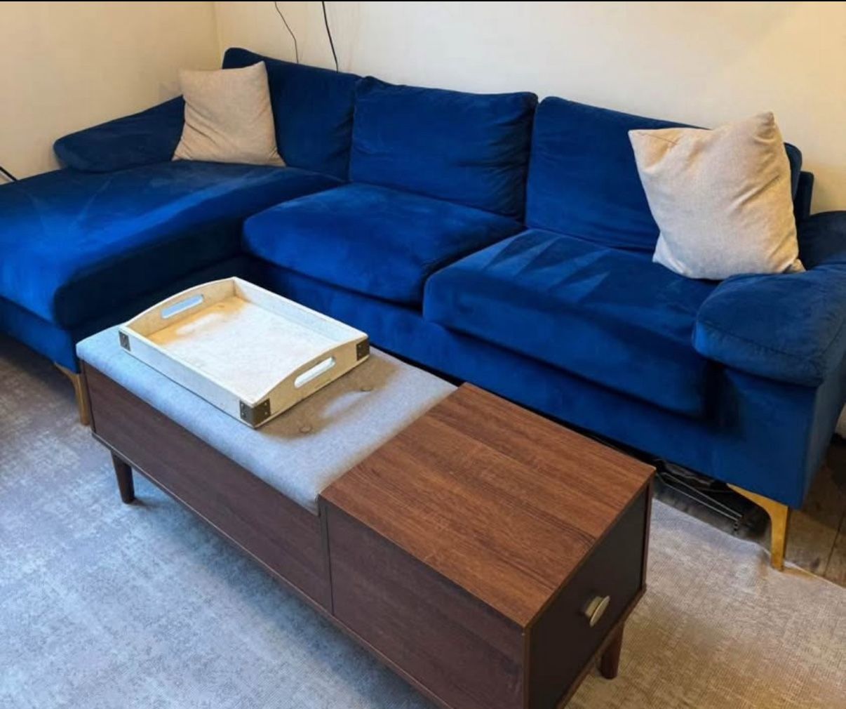 Blue Suede Couch