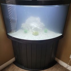 Fish Tank Large Bowfront Corner Aquarium 