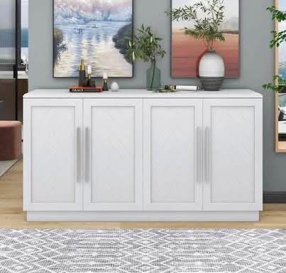 Sideboard Buffet Cabinet Assembled New Storage w/ Doors and Shelf